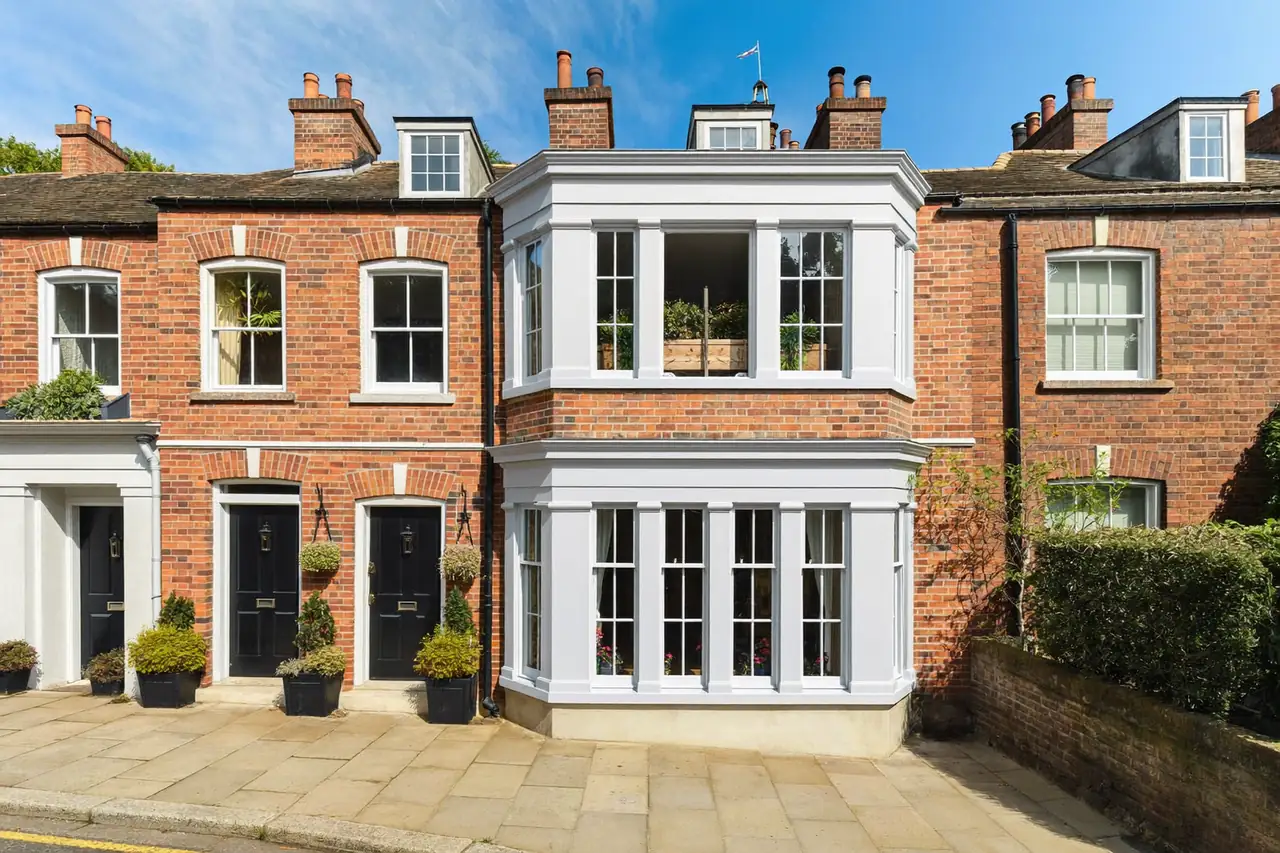 New sash windows fitted to a period terraced house
